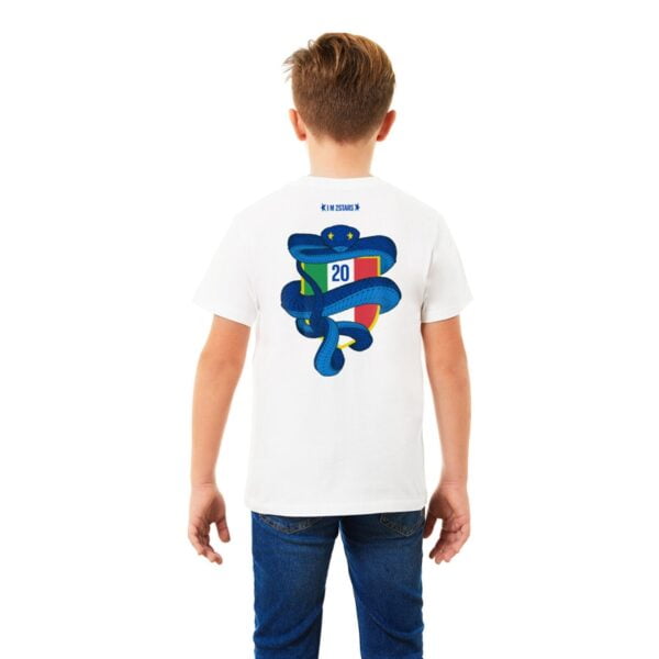 T-shirt dell'Inter celebrativa 20° scudetto Campioni d'Italia bambino ragazzo retro